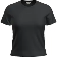 Icebreaker Women's Merino 200 Tech Lite S/S Crop Slim Tee Maglia merino Donna (XL, nero)