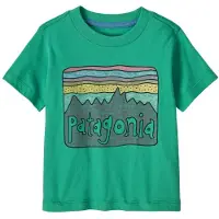 Patagonia Baby Fitz Roy Skies T-shirt Bambini (5 Years, turchese)