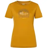 Super.natural Women's Tent View Tee Maglia merino Donna (XL, dried tobacco / various)
