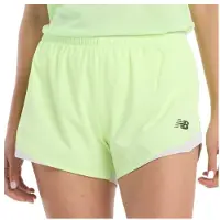 New Balance Women's Run Essentials Short 3'' Pantaloncini da running Donna (XS, verde)