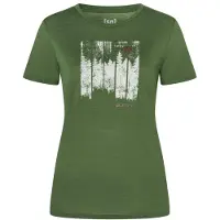 Super.natural Women's Wonder Wald Tee Maglia merino Donna (S, chive / copper)
