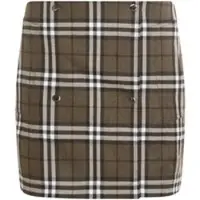 Burberry Gonna mini in lana con motivo Vintage Check