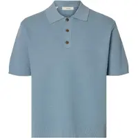 Selected Camicia Polo In Maglia Uomini Blu M