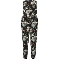 Urban Classics Ladies Viscose Bandeau Jumpsuit Black Tropical Taglia: S | Tute Outlet | Donna | Nero