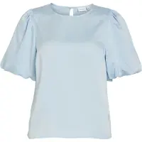 Vila Viellette Round Neck Top A Maniche Corte