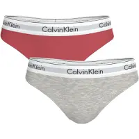 Calvin Klein Thong 2-pack Punch Pink/grey Heather Taglia: M | Biancheria intima Outlet | Donna | Rosa