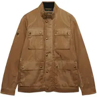 Superdry per uomo. M5012358A Giacca Merchant Racer Wax marrone (XL), Beige, Cotone, All'aperto
