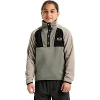 Didriksons Kid's Yokto Half-Buttons 2 Pullover in pile Bambini (130, olivia)