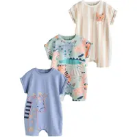 Next Tutina / body per bambino nudo / blu colomba / menta / arancione chiaro