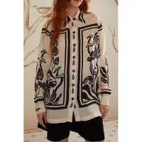 Farm Rio Surreal Garden Off-white Shirt Taglia: XXS | Maglie a manica lunga Outlet | Donna | Bianco