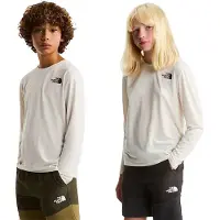 The North Face Teen's 24/7 L/S Tee Maglia da corsa Bambini (XS, grigio/bianco)