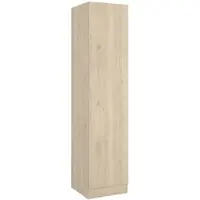 Dmora Armadio Multiuso 1 Anta Nxy 52x184h cm Marrone Rovere, Appendiabiti Un'anta
