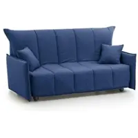 Talamo Italia Divano Letto 3 Posti Ardis 90x190 cm Nero, Sfoderabile Rete Letto Elettrosaldata, Materasso Indeformabile Italy
