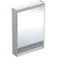 Geberit ONE armoire de toilette avec ComfortLight, 1 porte, avec niche, montage apparent, aluminium anodisé, 60x90cm, 505.830.00.1, 505.830.00.1