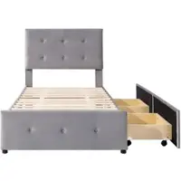 STILVORA Divano letto imbottito Daybett 90x200 cm con luci a LED e vano contenitore idraulico, testiera laterale intercambiabile, tessuto in velluto, grigio scuro (senza materasso)