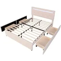 STILVORA Letto per ragazzi/divano letto 90×200 cm, daybed per bambini con letto estraibile, letto matrimoniale con numerosi vani portaoggetti e presa di ricarica, bianco (senza materasso)