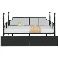 STILVORA Divano letto 140x200 cm, daybed con luci a LED e prese elettriche, lettino per bambini con numerosi vani portaoggetti, grigio scuro (senza materasso)