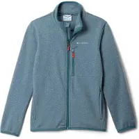 Columbia Kid's Essential Hike Grid Fleece Full Zip Giacca in pile Bambini (XXS, grigio)