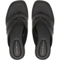 Tommy Hilfiger Elevated Toe Post Flat Sandals Black Taglia: 36 | Infradito Outlet | Donna | Nero