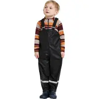 Didriksons Kid's Plaskeman Pants 7 Pantaloni antipioggia Bambini (130, nero)