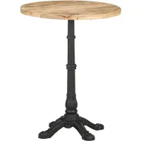 Syfax Tavolino da Bistrot Ø60x76 cm in Legno di Mango Grezzo