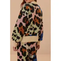 Farm Rio Colorful Leopard Knit Sweater Taglia: XXS | Maglioni a maglia Outlet | Donna