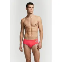 Arena Men's One 12cm Swim Briefs Big Log Fluo Red Silver Taglia: 70 | Pantaloncini da bagno Outlet | Uomo | Grigio
