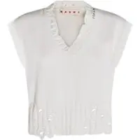 MARNI Gilet in cotone effetto used
