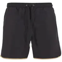 Urban Classics Pantaloncini da bagno beige scuro / nero / bianco