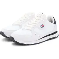 Tommy Hilfiger Tjm Eva Runner Leather Shoes Ecru/black Taglia: 45 | Sneakers Outlet | Uomo | Marrone