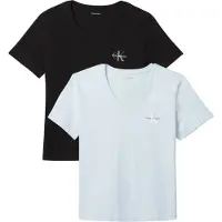 Calvin Klein 2-pack V-neck T-shirts Plein Air/black Taglia: XS | Maglie Sportivi Outlet | Donna