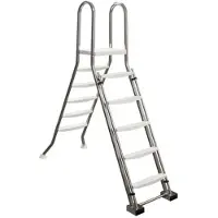 AstralPool Gradini Per Scala Di Sicurezza Aisi-Ø43 Con Piattaforma Per Piscine Fuori Terra 2x4 304l 1.35m