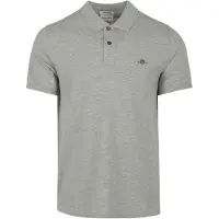 Gant per uomo. 2210 Polo in piqué con vestibilità regolare Grigia (L), Casual, Grigio, Cotone, Manica corta
