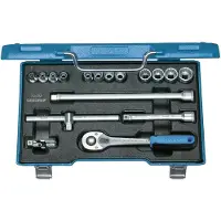 Gedore 30 GMU-10 Set di chiavi a bussola 3/8" 17 pezzi esagono 6-19 mm, 6235710