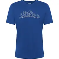 Jack Wolfskin Peak Graphic T-Shirt Maglia funzionale Uomo (XL, blu)