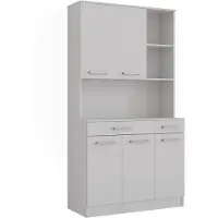 Vicco Buffet da cucina Raul Bianco 100.1 x 188.5 cm con 5 porte e 2 cassetti, Model 58435
