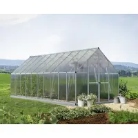 GartenHaus GmbH Palram - Serra in plastica Canopia Essence 8x20 argento 607x244x229 cm