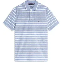 Tommy Hilfiger Cotton Linen Pique Polo Blue Jean/white Taglia: L | Polo Outlet | Uomo | Bianco