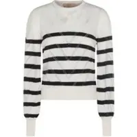 Twinset Maglia in cotone e cashmere a righe