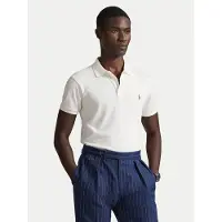 Ralph Lauren per uomo. 710685514001 Polo bianca slim fit morbida al tatto (3XL), Bianco, Casual, Cotone, Manica corta