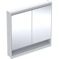 Geberit ONE armoire de toilette avec ComfortLight, 2 portes, montage encastré, avec niche, 90x90x15cm, 505.823.00.2, 505.823.00.2