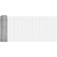 vidaXL Recinzione esagonale con pali, 10 x 0,6 m, acciaio zincato, colore argento