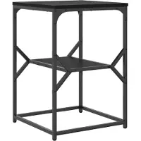 vidaXL Tavolino in rovere nero 41 x 40 x 60 cm