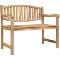 vidaXL Panchina da giardino 114x59x87 cm in teak massiccio