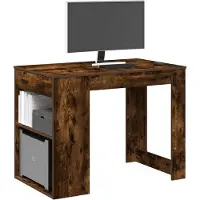 Prolenta Maison Exclusive - Scrivania con cassetti Ripiano Rovere affumicato 102x62x77,5 cm