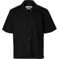Selected Camicia A Maniche Corte Uomini Nero XXL
