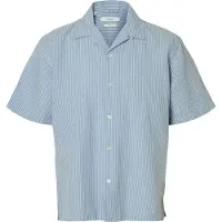 Selected Camicia A Maniche Corte Uomini Blu S