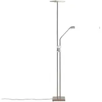LINDBY Lampada LED da pavimento Jonne, angolare, braccio di lettura,