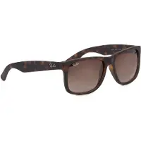 Ray-Ban - Occhiali da sole lifestyle - Justin Classic Matte Rubber Black Dark Grey in Nylon - Nero