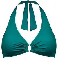 Lidea Women's Sports Club Halter Bikini Top Parte superiore bikini Donna (44 - Cup: B, turchese)